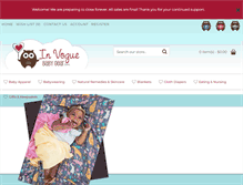 Tablet Screenshot of invoguebabygear.com